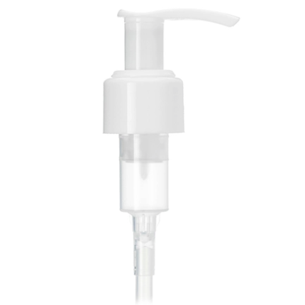 White Saddle Head Pump with 10" Dip tube perfect for all cosmetic and DIY projects.